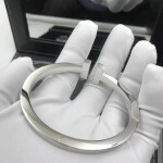Tiffany Co 18k White Gold T Square Bracelet