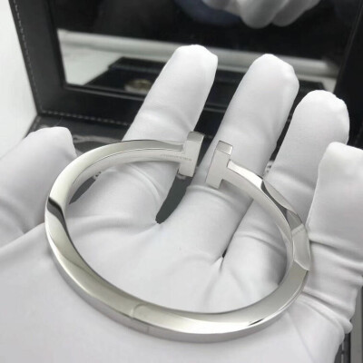 Tiffany Co 18k White Gold T Square Bracelet