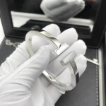 Tiffany Co 18k White Gold T Square Bracelet
