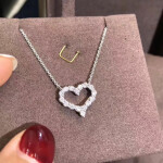 Tiffany Co Platinum Diamond Heart Pendant