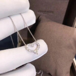 Tiffany Co Platinum Diamond Heart Pendant