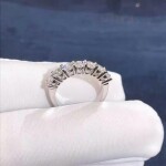 Tiffany Embrace Band Ring In Platinum With A Half Circle Of Round Brilliant Diamonds