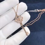 Tiffany Keys Knot Key Pendant Necklace With Diamonds