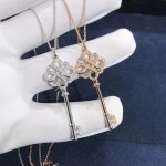 Tiffany Keys Knot Key Pendant Necklace With Diamonds