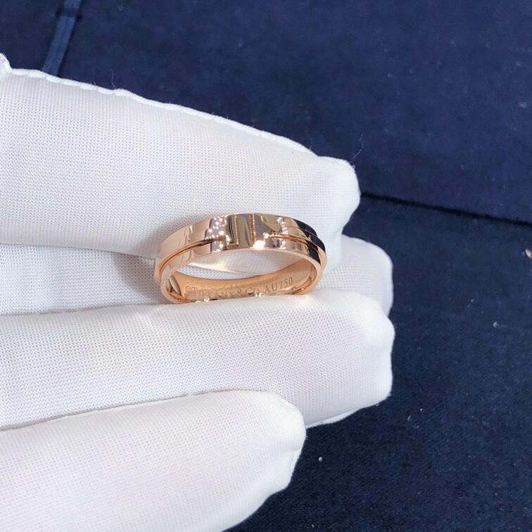 Tiffany T Ring Wedding Ring T Two 18k Rose Gold No Diamonds
