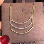 Tiffany T Smile Pendant 18k Pink Gold With Diamonds