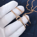 Tiffany T Wire Bracelet 18k Pink Gold With Diamonds