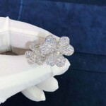 Van Cleef Arpels 18k White Gold Frivole Diamond Between The Finger Ring