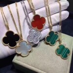 Van Cleef Arpels 18k White Gold Magic Alhambra Black Onyx 1 Motif Long Necklace