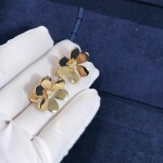 Van Cleef Arpels 18k Yellow Gold Frivole Diamond Earrings