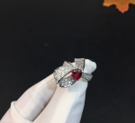 Van Cleef Arpels Boucle Single Diamond 18k White Gold Ring