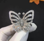 Van Cleef Arpels Flying Butterfly Between The Finger Ring 18k White Gold Diamonds