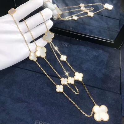 Van Cleef Arpels Magic Alhambra 16 Motifs Long Necklace