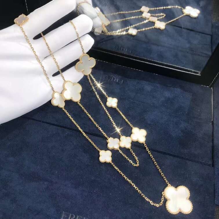 Van Cleef Arpels Magic Alhambra 16 Motifs Long Necklace