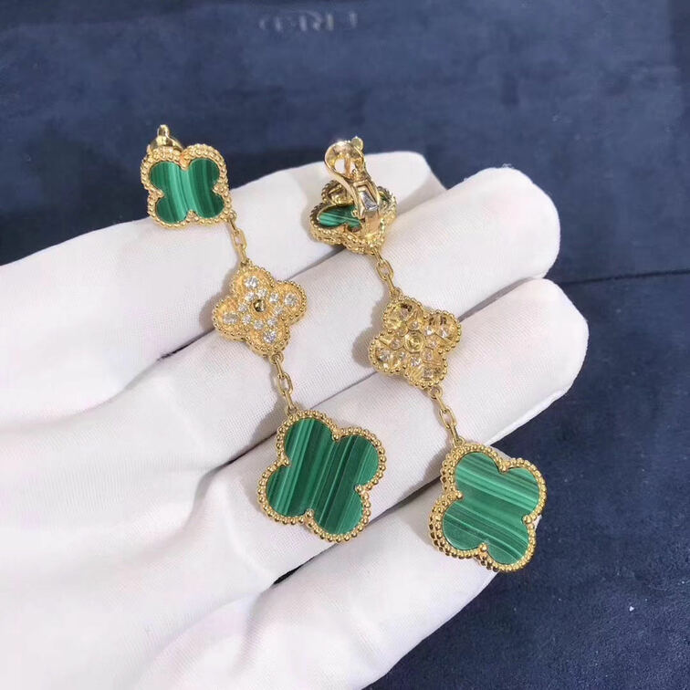 Van Cleef Arpels Magic Alhambra 3 Motif Earrings