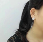 Van Cleef Arpels Magic Alhambra Earrings 18k White Gold With Diamonds