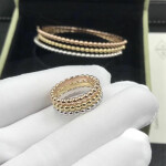 Van Cleef Arpels Perlee Pearls Of 18k Rose Gold Ring Medium Model