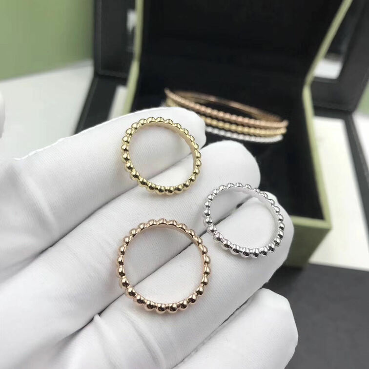 Van Cleef Arpels Perlee Pearls Of 18k Rose Gold Ring Medium Model