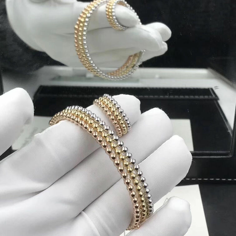 Van Cleef Arpels Perlee Pearls Of 18k Rose Gold Ring Medium Model