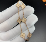 Van Cleef Arpels Sweet Alhambra 18k Rose Gold Bracelet 6 Motifs