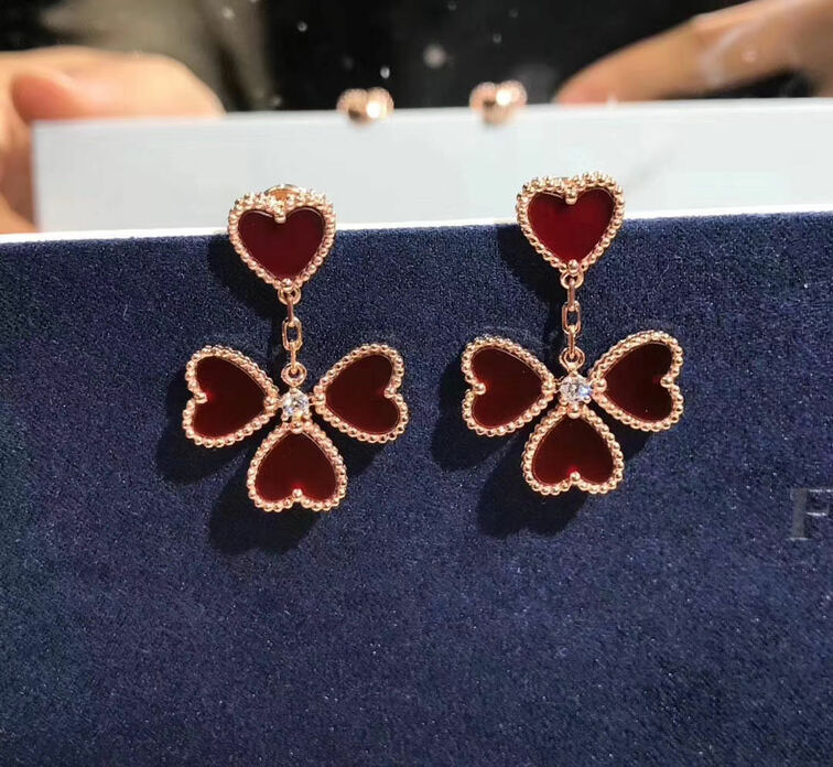 Van Cleef Arpels Sweet Alhambra Effeuillage Earrings