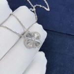 Van Cleef Arpels Vintage Alhambra 18k White Gold Pendant