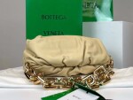 Bottega The Pouch Dark Beige Yellow Chain 26 Ss2022