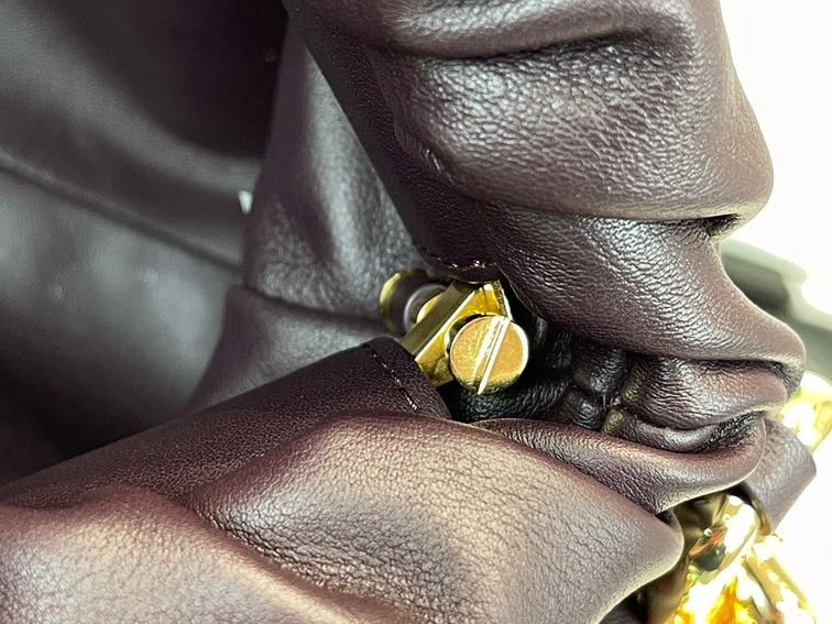 Bottega The Pouch Wine Sliver Chain 26 Ss2022