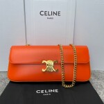 Celine 13 Mini Triomphe Red Canvas Ss2022