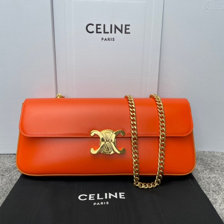 Celine 13 Mini Triomphe Red Canvas Ss2022