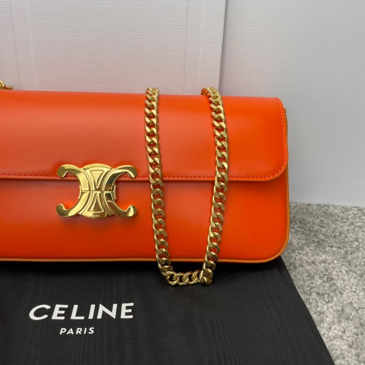Celine 13 Mini Triomphe Red Canvas Ss2022