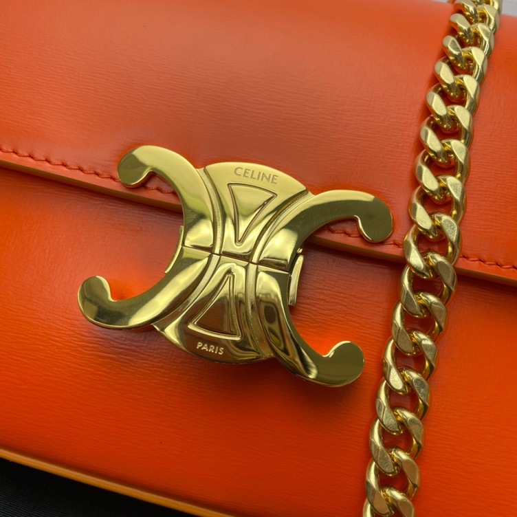 Celine 13 Mini Triomphe Red Canvas Ss2022