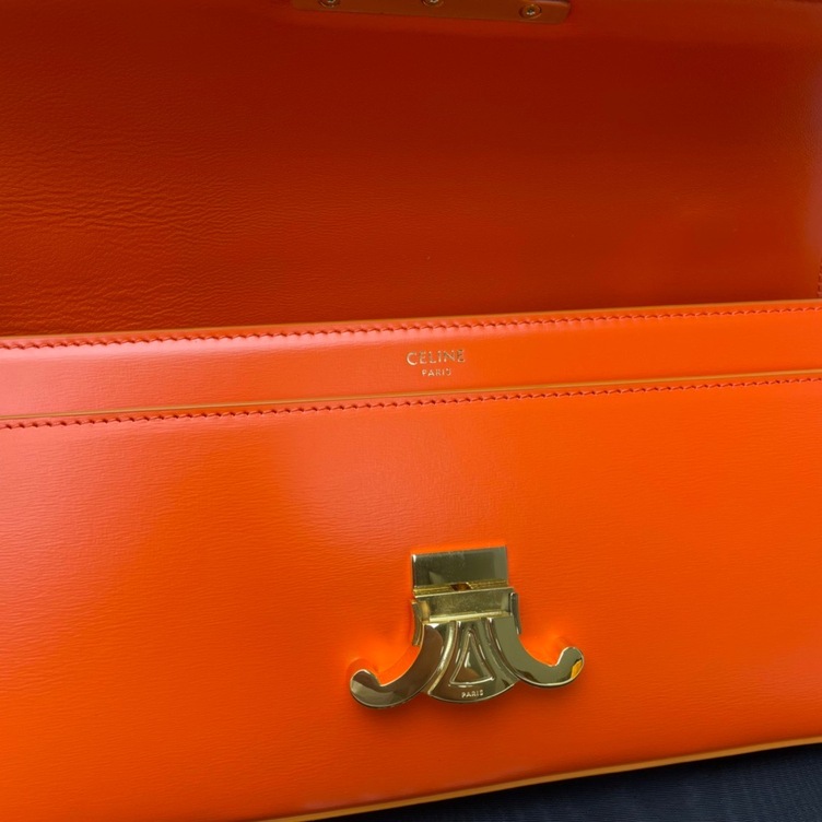Celine 13 Mini Triomphe Red Canvas Ss2022