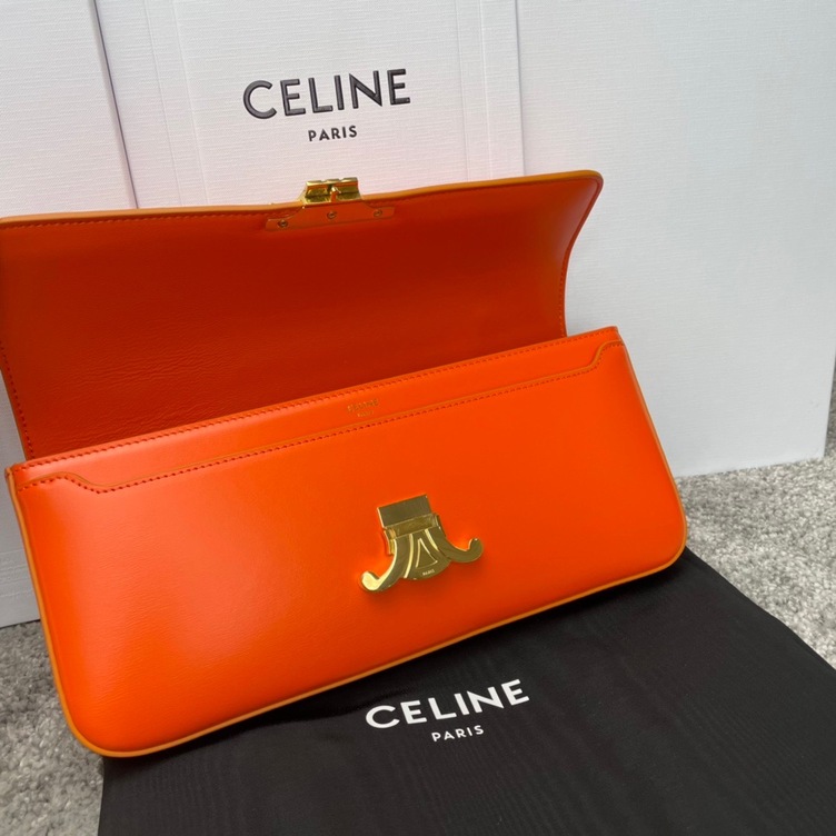 Celine 13 Mini Triomphe Red Canvas Ss2022