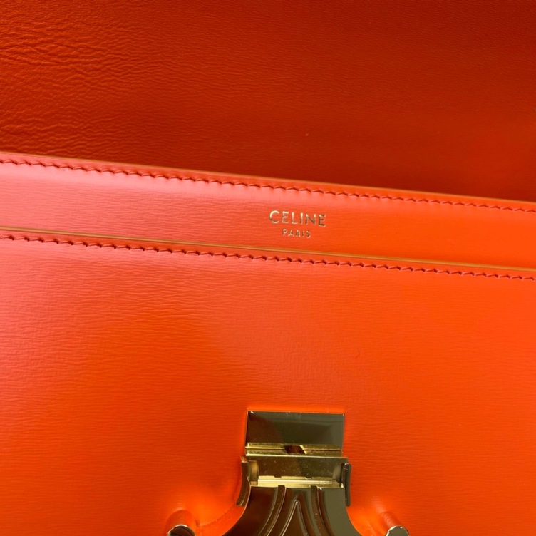 Celine 13 Mini Triomphe Red Canvas Ss2022