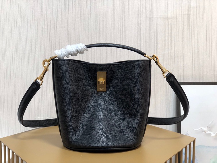 Celine 16 Mini Bucket Bag Black Ss2022