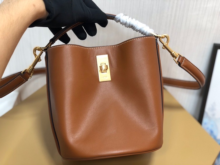 Celine 16 Mini Bucket Bag Brown Ss2022