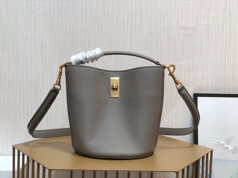 Celine 16 Mini Bucket Bag Gray Ss2022