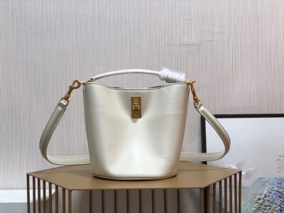 Celine 16 Mini Bucket Bag White Ss2022