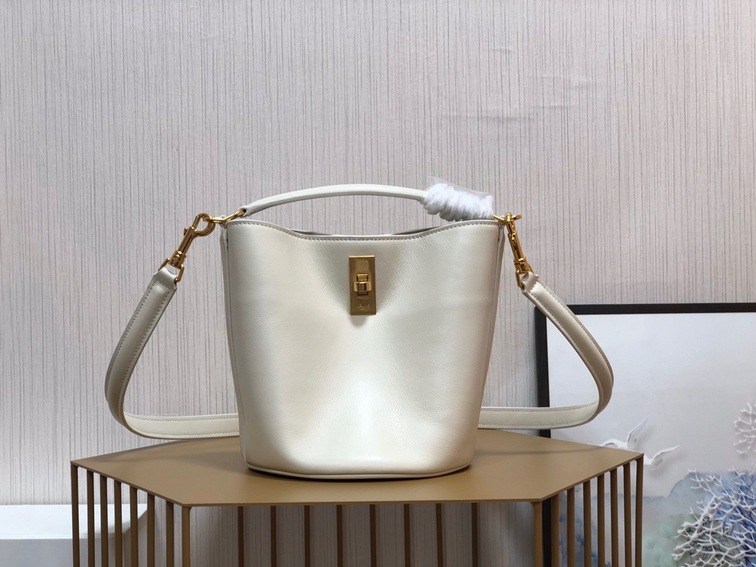Celine 16 Mini Bucket Bag White Ss2022