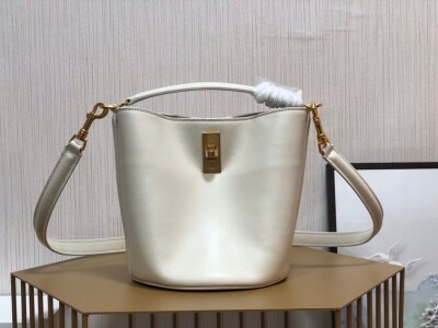 Celine 16 Mini Bucket Bag White Ss2022