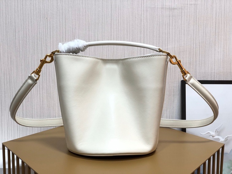 Celine 16 Mini Bucket Bag White Ss2022