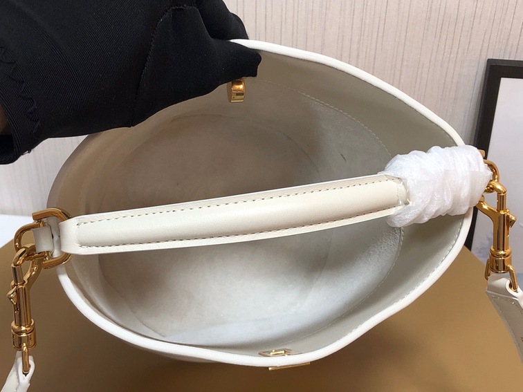 Celine 16 Mini Bucket Bag White Ss2022