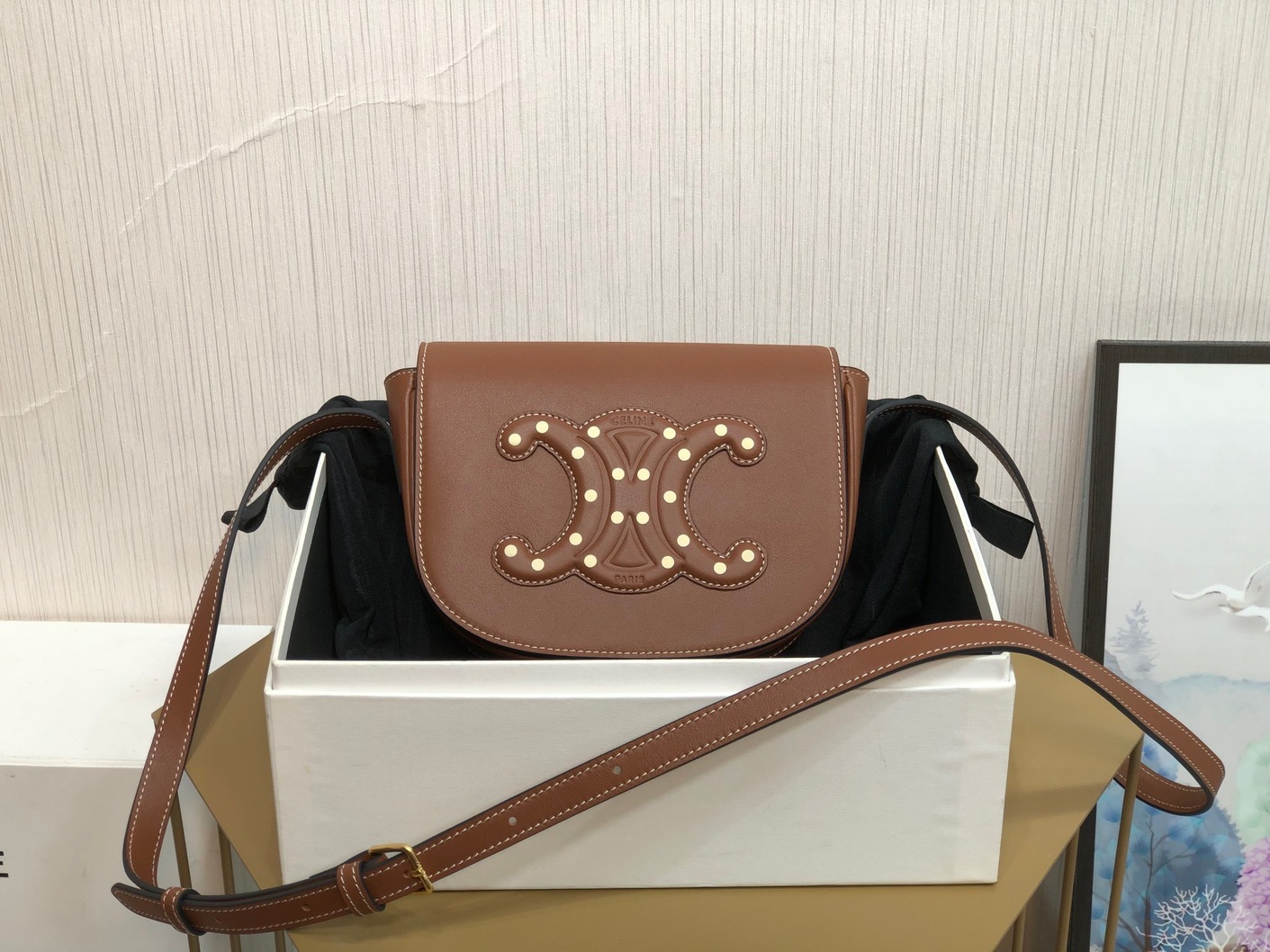 Celine Cuir Triomphe Brown 18 Ss2022