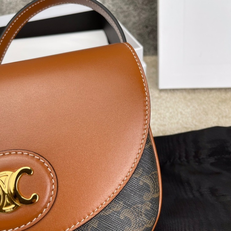 Celine Triomphe Canvas 21 Mono Brown Ss2022