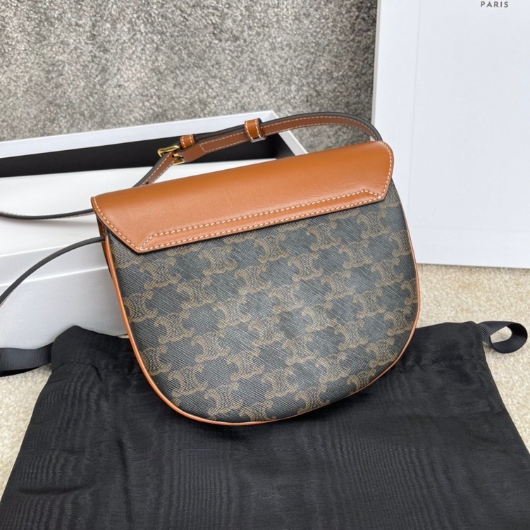 Celine Triomphe Canvas 21 Mono Brown Ss2022