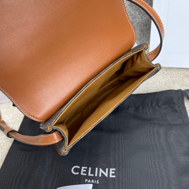 Celine Triomphe Canvas 21 Mono Brown Ss2022