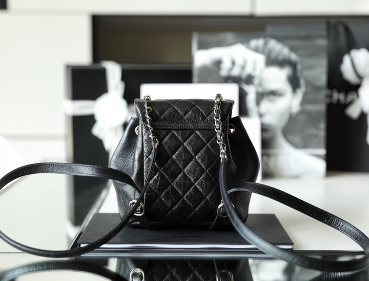 Chanel Backpack Goatskin Black Ss2022