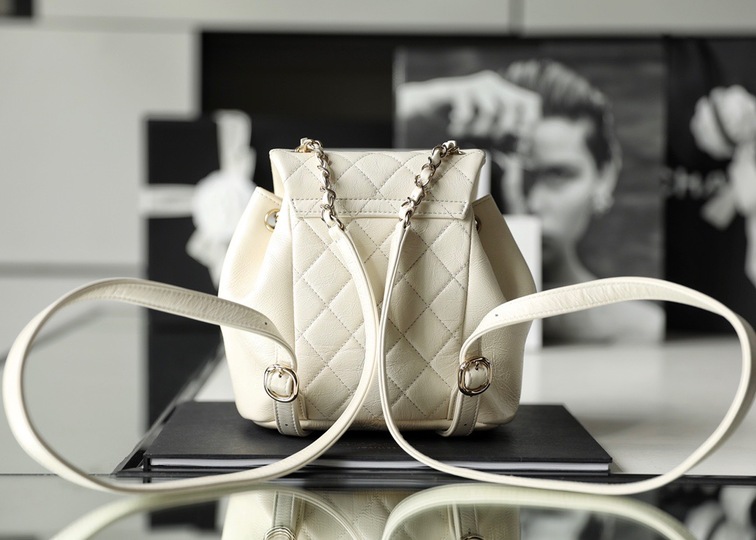 Chanel Backpack Goatskin White Ss2022