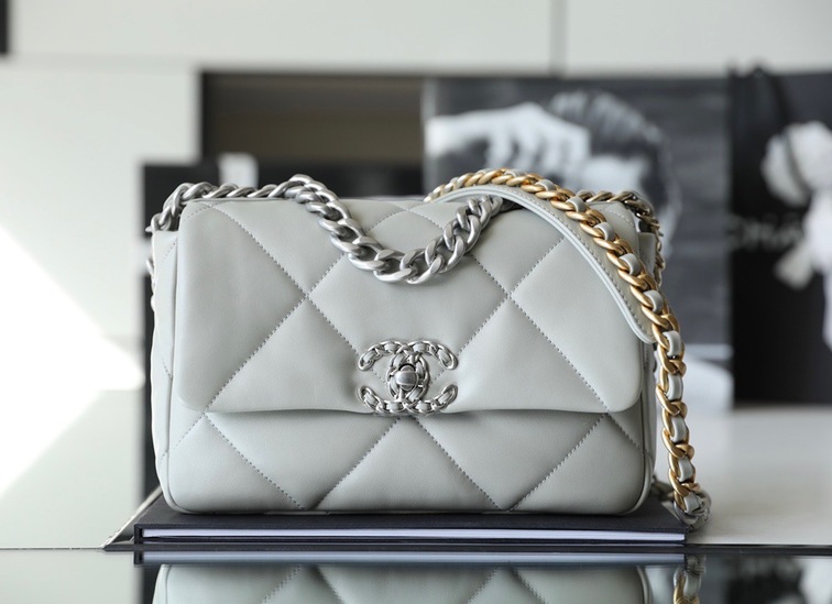 Chanel C19 Lambskin Gray Ss2022